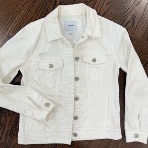 Old Navy Women's White Denim Jacket